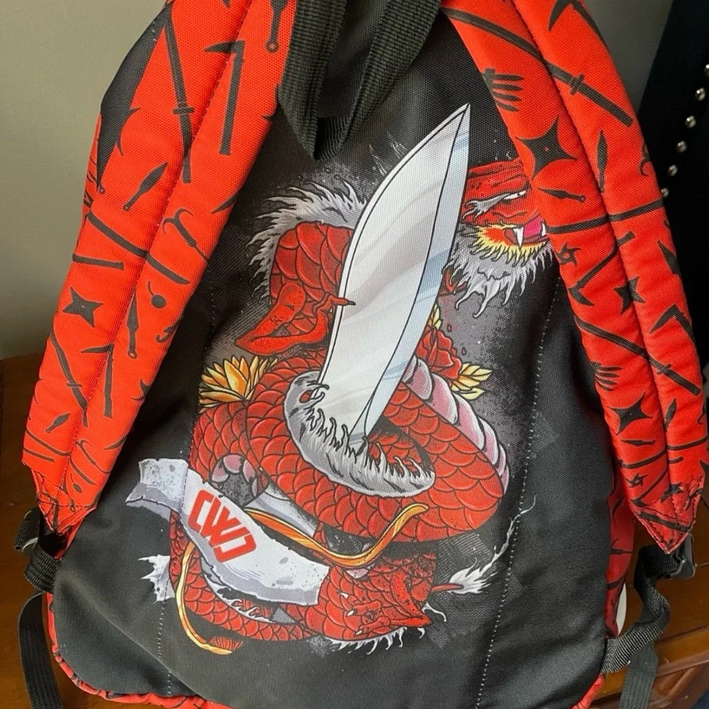 CWD Kids Backpack Red Black Bookbag